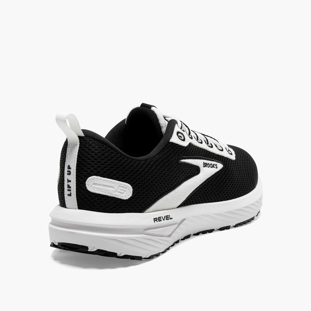 Chaussures Running Route Brooks Revel 6 Blanche Noir Femme | MUW-7401223